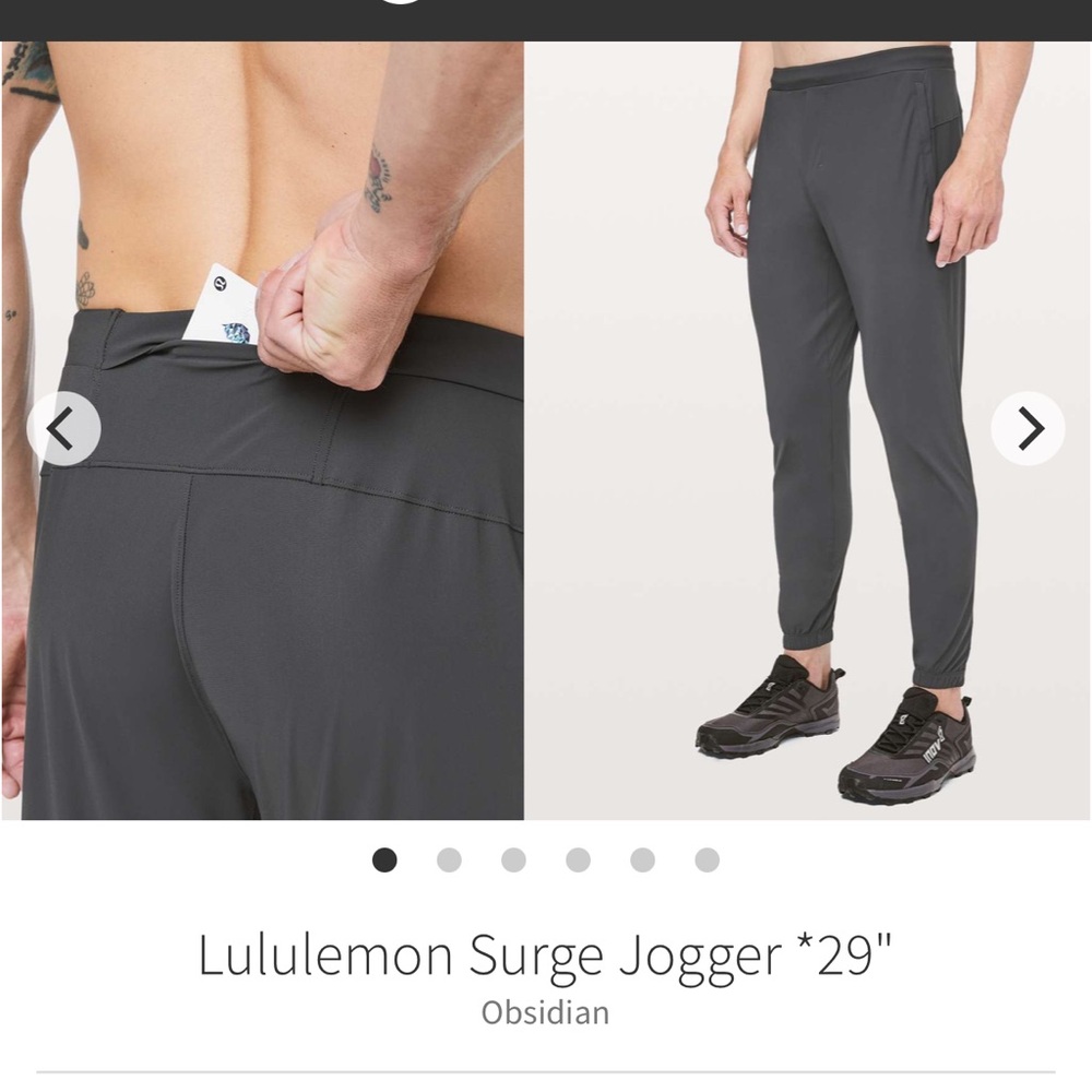 196-$35 *FREE SHIPPING* EUC Lululemon Surge Jogger *29"Obsidian size XS